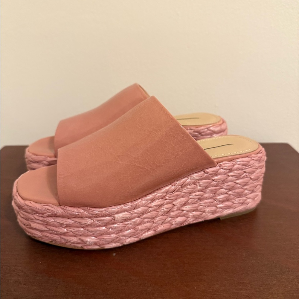 Paloma Barcelo NWT Raquel Raffia Platform Sandal - Size 6.5 - Picture 3 of 5